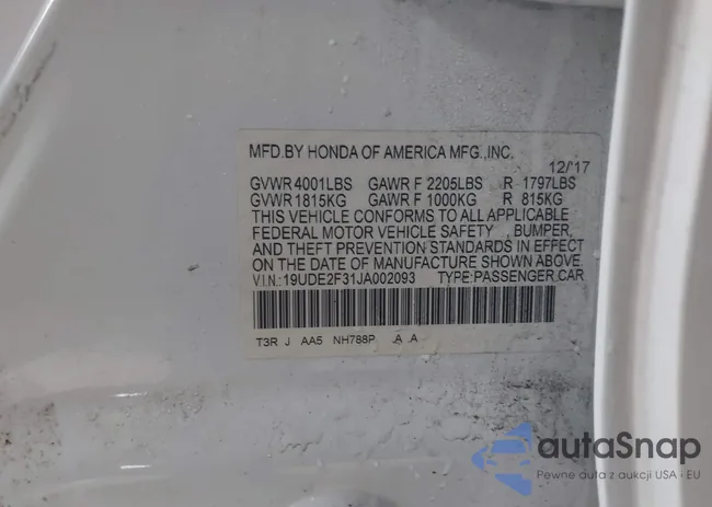 19UDE2F31JA002093: 41856286