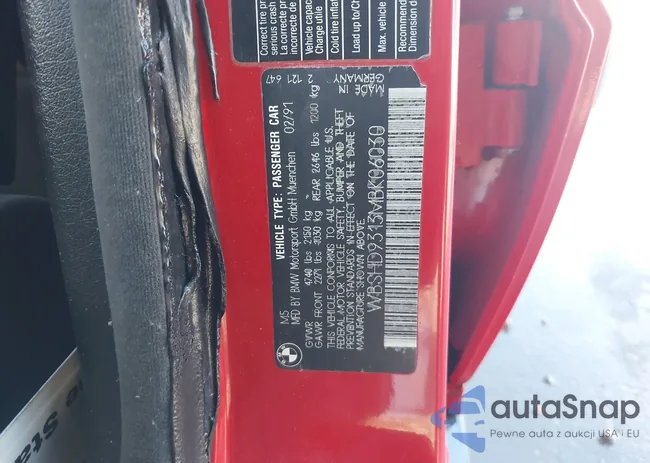 WBSHD9313MBK06030: 41856669