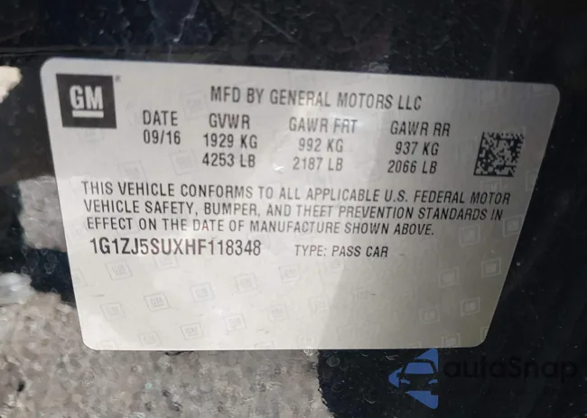 1G1ZJ5SUXHF118348: 41857416