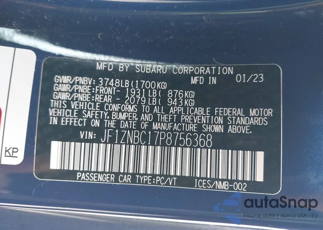 JF1ZNBC17P8756368: 41858409