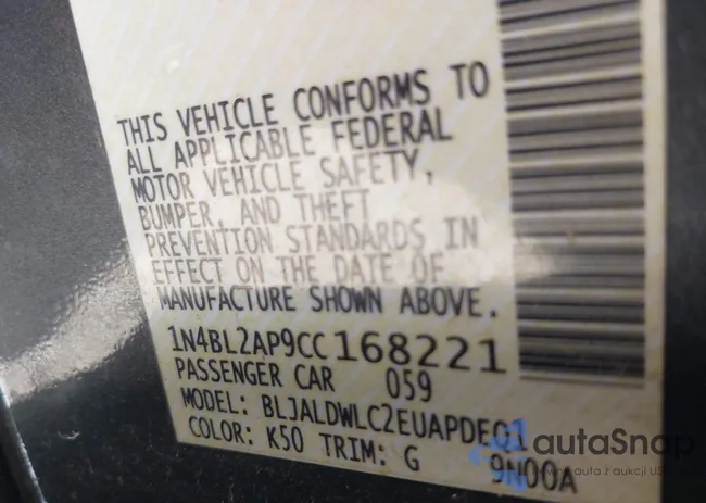 1N4BL2AP9CC168221: 41858564