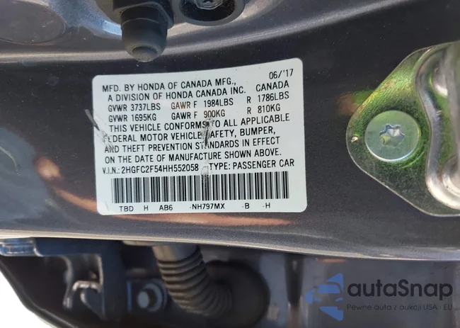 2HGFC2F54HH552058: 41857884