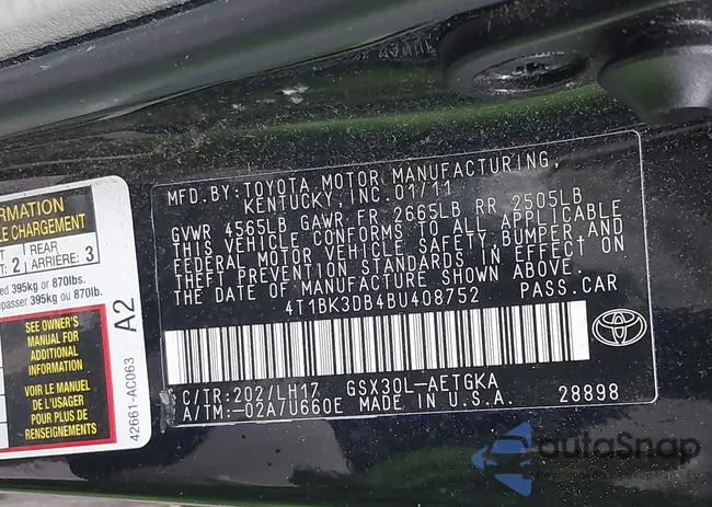 4T1BK3DB4BU408752: 41860591