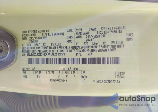 5LMCJ2DHXMUL21251: 41860903