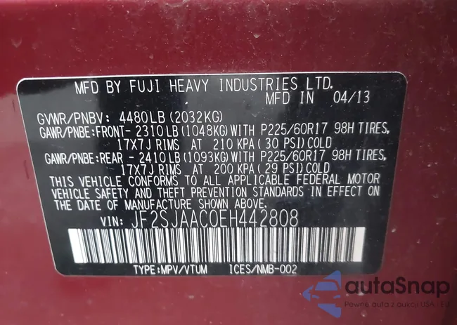 JF2SJAAC0EH442808: 41860936