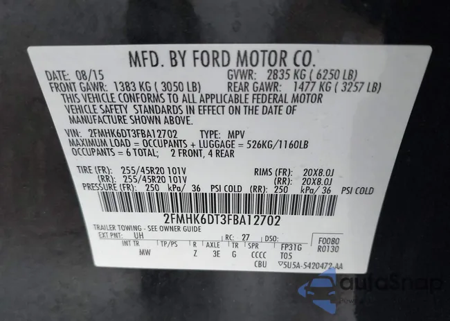 2FMHK6DT3FBA12702: 41863459