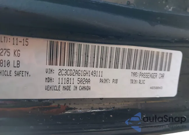 2C3CDZAG1GH149111: 41863651