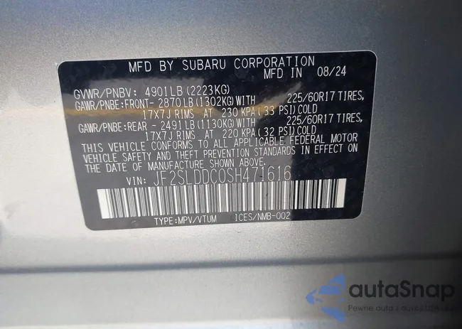 JF2SLDDC0SH471616: 41864308