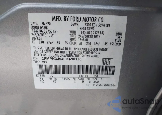 2FMPK3J94LBA90176: 41865170