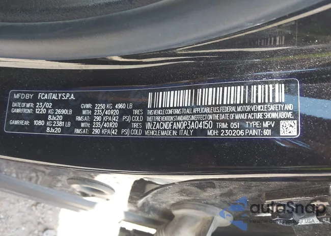 ZACNDFAN0P3A04150: 41866331