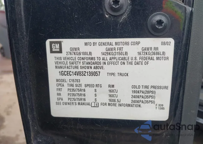 1GCEC14V83Z139057: 41868563