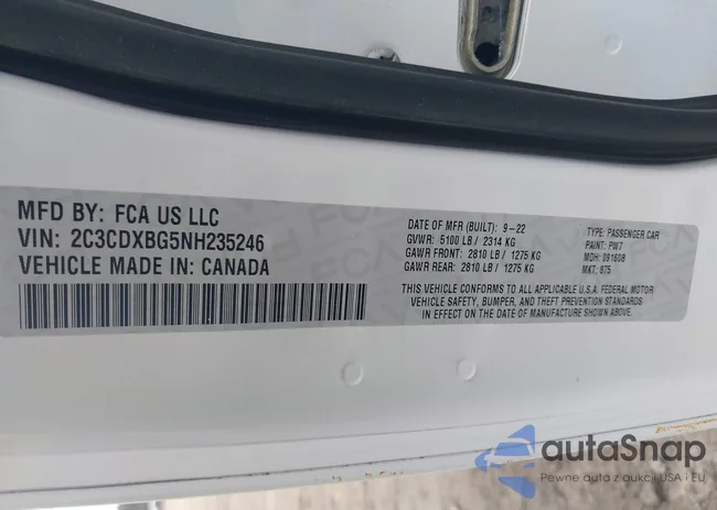 2C3CDXBG5NH235246: 41868583