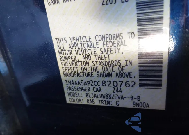 1N4AA5AP2CC820762: 41868626