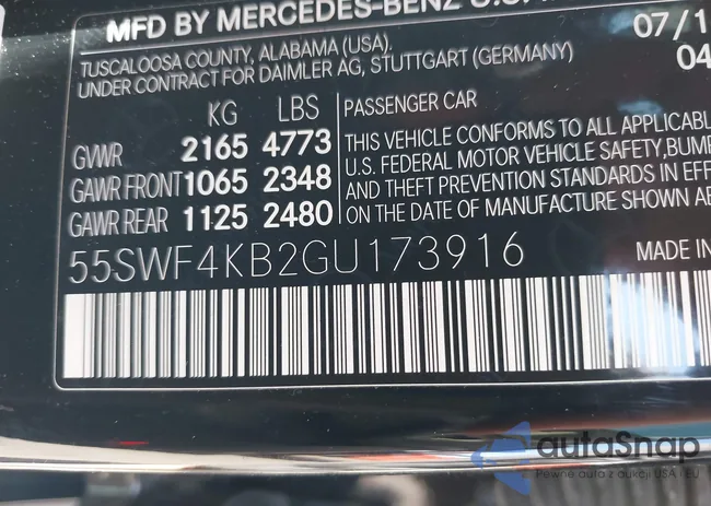 55SWF4KB2GU173916: 41868935