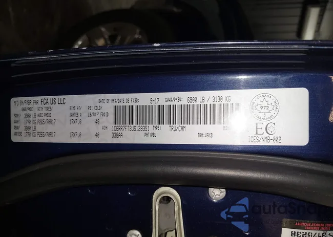 1C6RR7FT3JS128351: 41869166