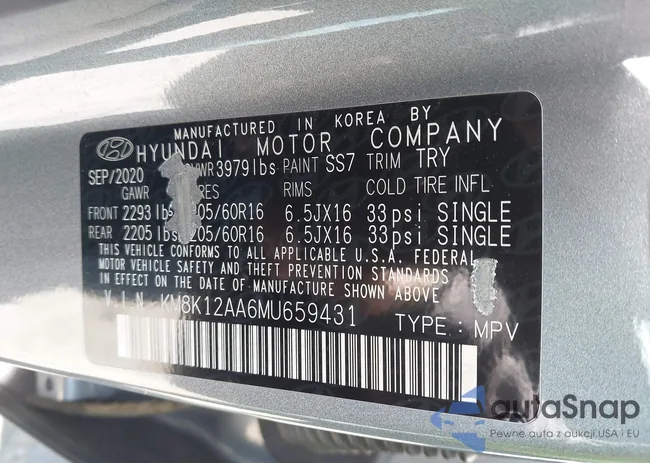 KM8K12AA6MU659431: 41870466