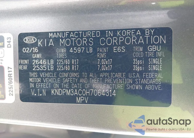 KNDPM3AC0H7064314: 41869816