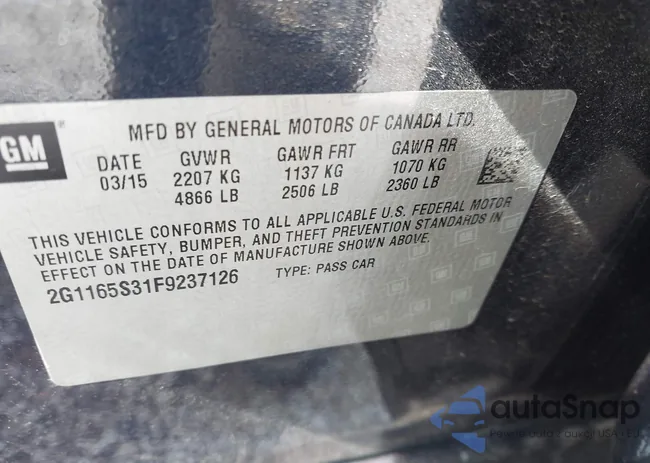 2G1165S31F9237126: 41871382