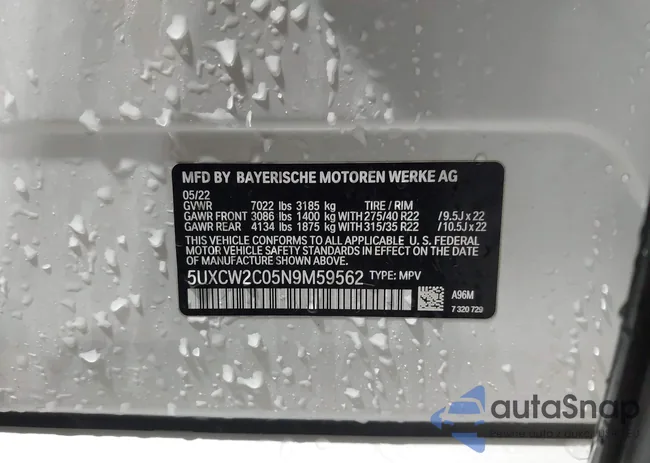 5UXCW2C05N9M59562: 41872712