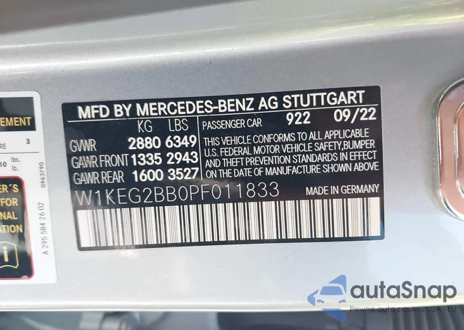 W1KEG2BB0PF011833: 41872092