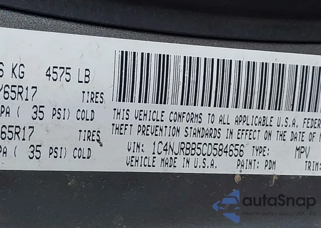 1C4NJRBB5CD584656: 41874348