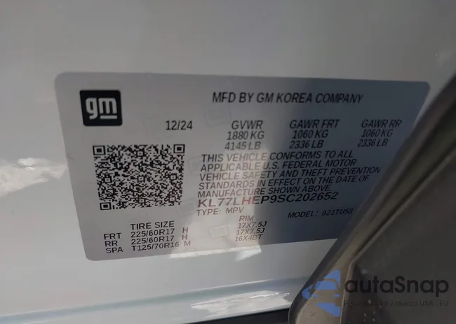 KL77LHEP9SC202652: 41875353