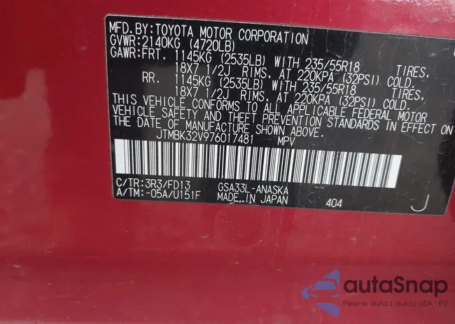 JTMBK32V976017481: 41875392