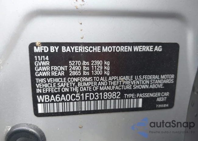 WBA6A0C51FD318982: 41875547