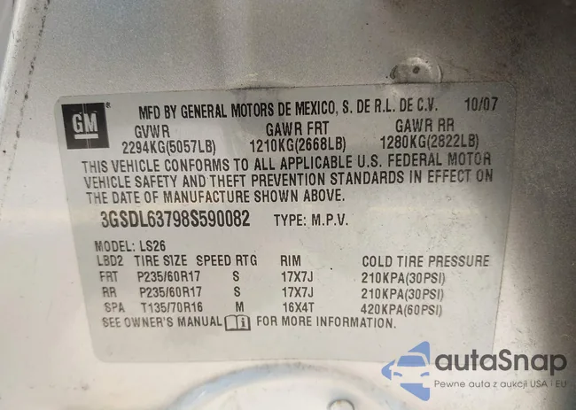 3GSDL63798S590082: 41875594