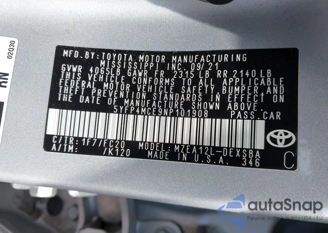 5YFP4MCE9NP101908: 41876693