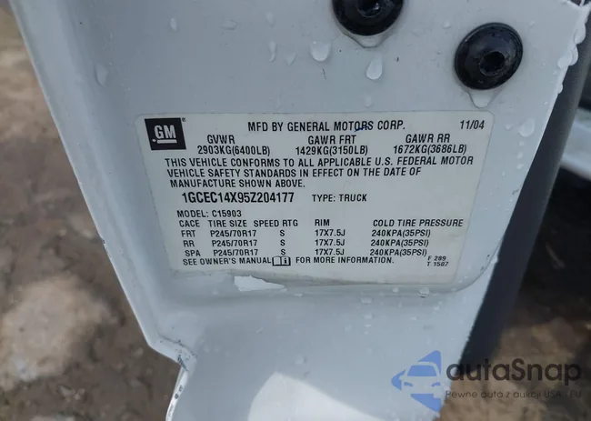 1GCEC14X95Z204177: 41875984