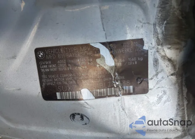 5UXZV4C51BL741538: 41877216