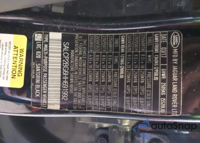 SALCP2BG6HH691992: 41877522