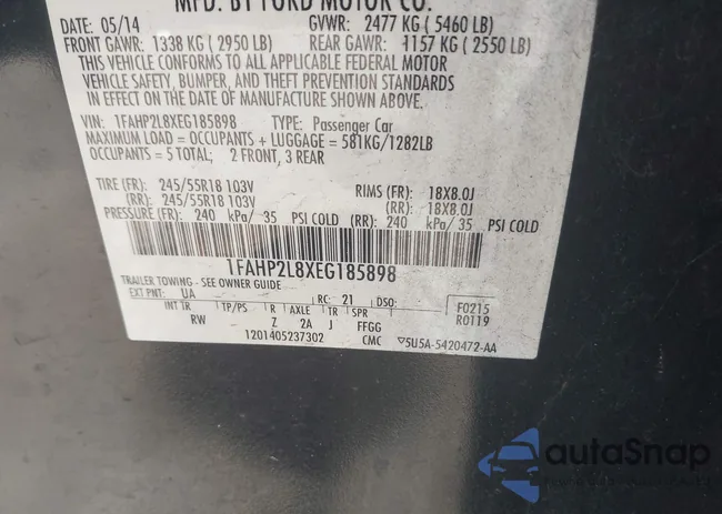 1FAHP2L8XEG185898: 41877664