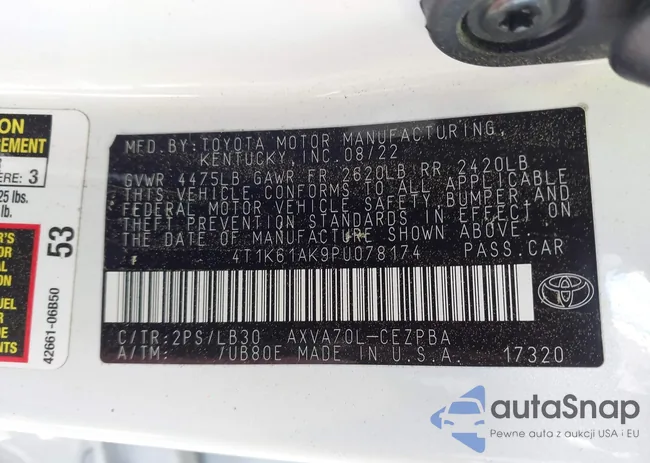 4T1K61AK9PU078174: 41878402