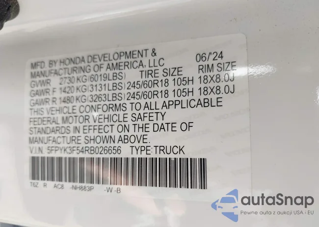 5FPYK3F54RB026656: 41878732