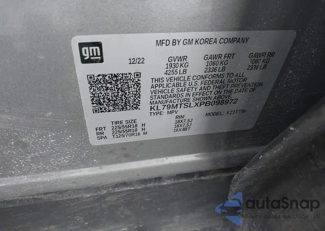 KL79MTSLXPB098972: 41879173