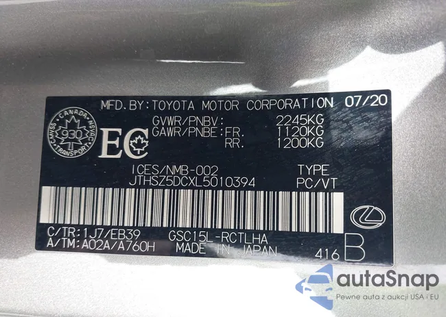 JTHSZ5DCXL5010394: 41879283