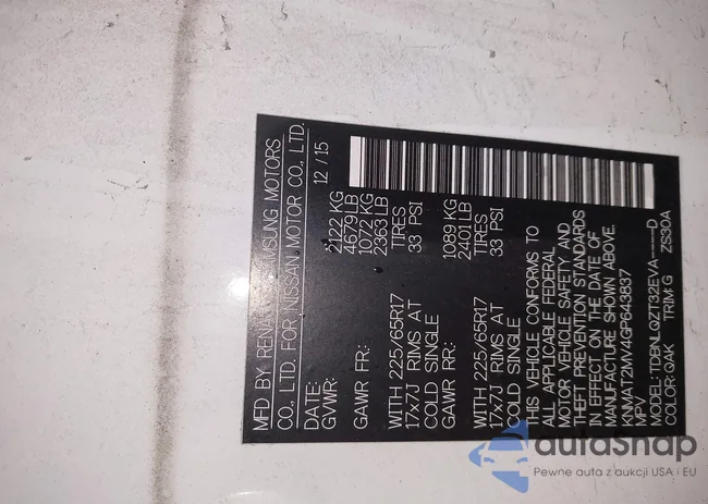 KNMAT2MV4GP643837: 41883879