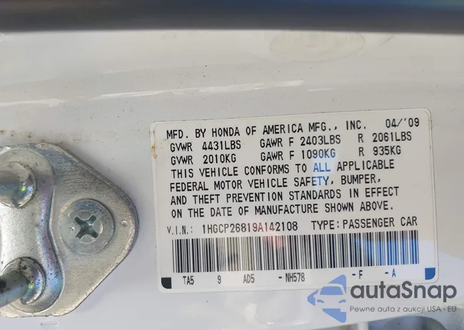 1HGCP26819A142108: 41886653