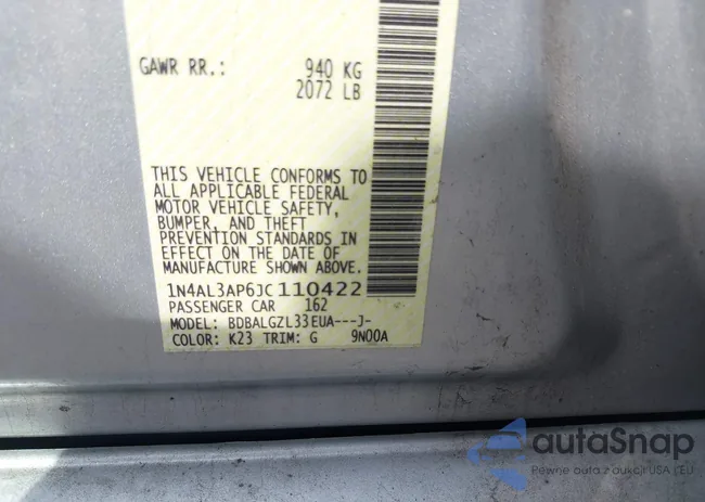 1N4AL3AP6JC110422: 41887225