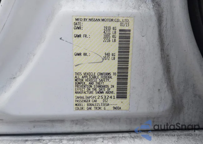 1N4AL3AP5FC253241: 41887459