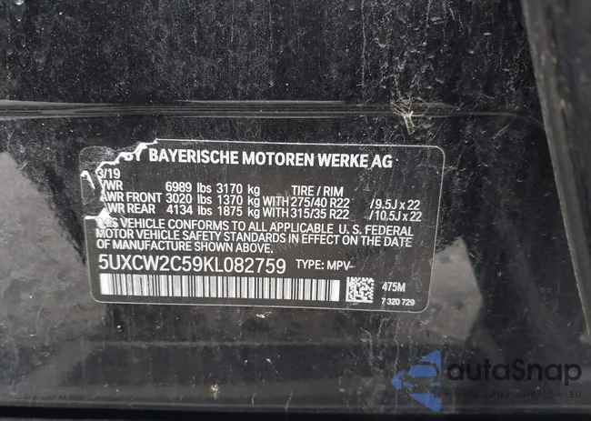 5UXCW2C59KL082759: 41886877