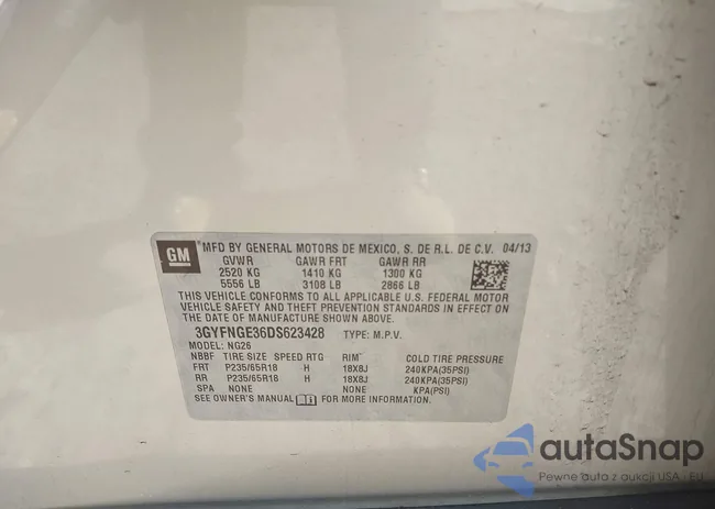 3GYFNGE36DS623428: 41888854