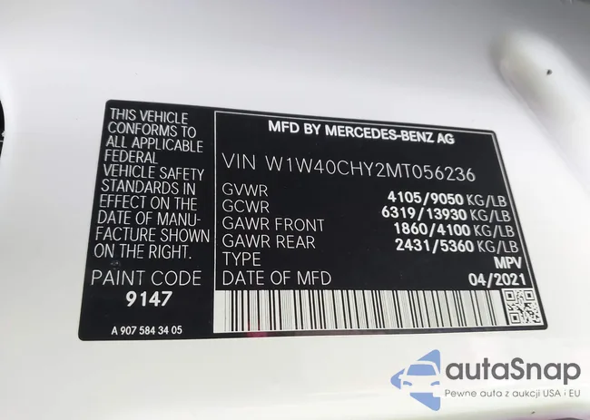 W1W40CHY2MT056236: 41890149