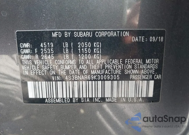 4S3BNAR69K3009305: 41890474