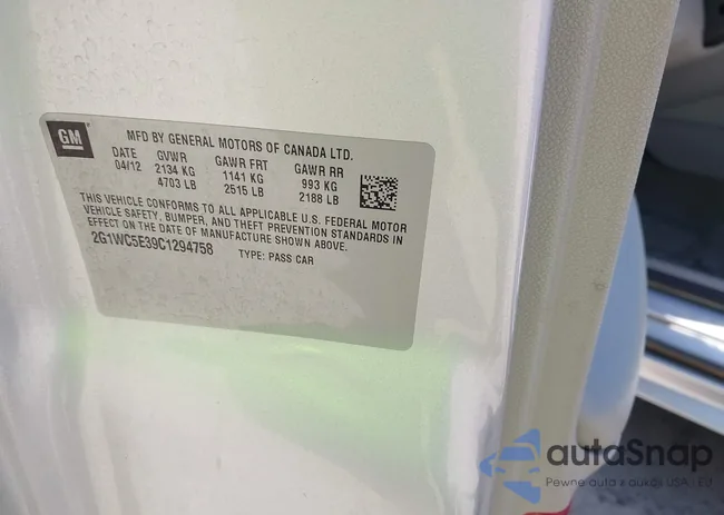 2G1WC5E39C1294758: 41890837