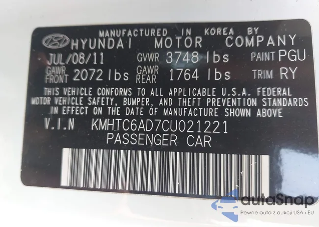 KMHTC6AD7CU021221: 41892407