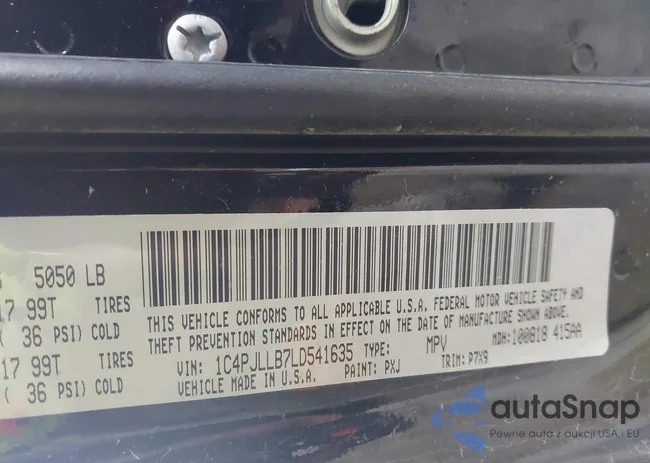 1C4PJLLB7LD541635: 41892489