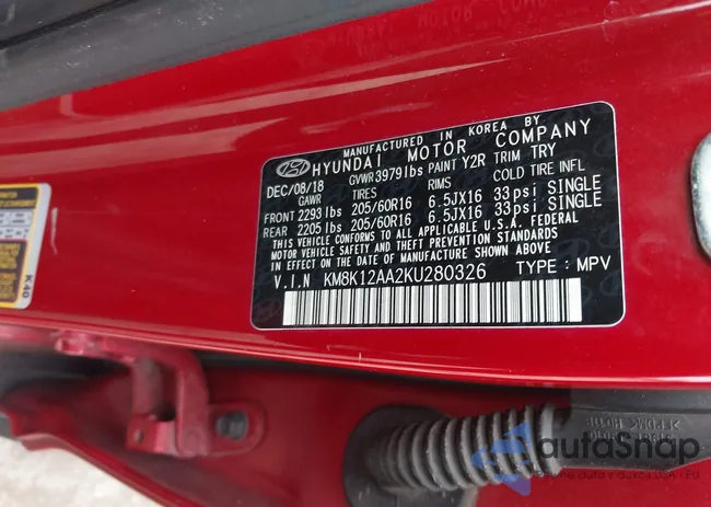 KM8K12AA2KU280326: 41892620